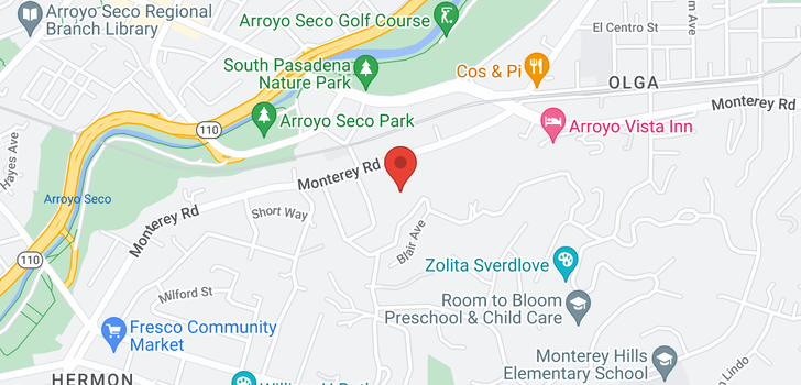 map of 228 Saint Albans South Pasadena, CA 91030